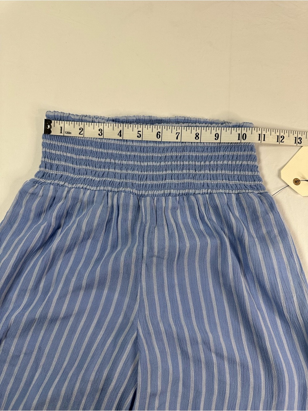 NWT Billabong Light Blue Striped Wide-Leg Pants - Women Size Small - Picture 8 of 16